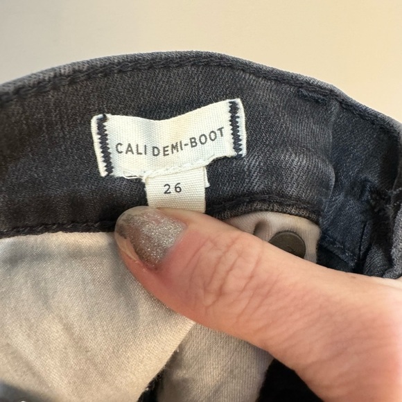 Madewell‎ Cali Demi Boot Jeans sz 26 Button Fly Black - Picture 8 of 9